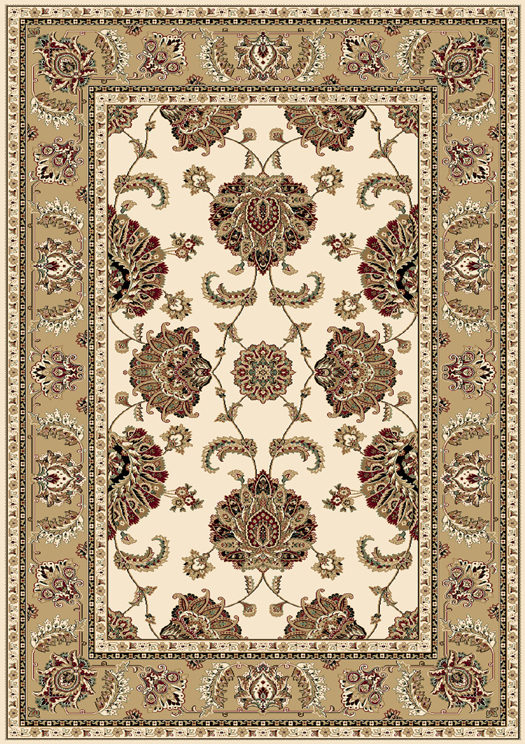 ANTIQUE IVORY PERSIAN AREA RUG 6x8 ORIENTAL CARPET 8404