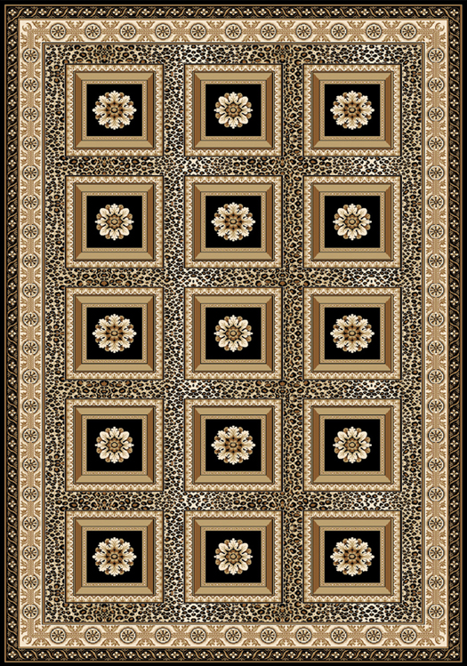 ANTIQUE BLACK ORIENTAL AREA RUG 6x8 PERSIAN CARPET 8524