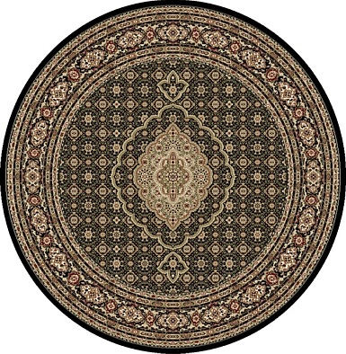 ANTIQUE BLACK ROUND 6X6 ORIENTAL PERSIAN AREA RUG 8690