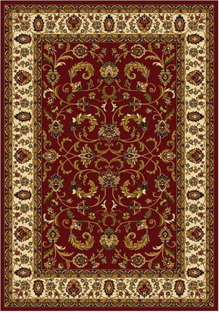   Brown Ivory Red Persian Medallion Area Rug Border Runner Carpet