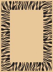 BA-882-29-811: BEIGE tiger zebra stripes BORDER SISAL area rug 8x11