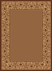 BA-PAT1354-88-68: BROWN beige SISAL SCROLLS 6x8 area RUG seagrass CARPET