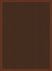 BA-PAT2256-88-68: CHOCOLATE BROWN black SISAL 6x8 area RUG BORDER carpet