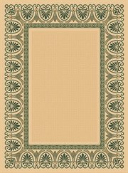BA-883-24-811: GREEN border CARPET irongate beige 8x11 SISAL area RUG