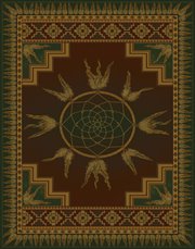 UW-GEN130-52143-23: DREAM catcher LODGE brown 2x3 AREA rug SOUTHWESTERN