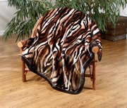 UW-820-34019: safari VELOUR blanket 50" x 60" ANIMAL wildlife THROW