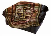 UW-820-36019: LODGE velour BLANKET 50" x 60" southwestern THROW