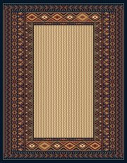 UW-040-37164-28: MODERN navy BLUE area rug 2x8 runner SOUTHWESTERN lodge