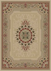TY-SEN4672IV-912: ivory EUROPEAN 9x12 area RUG french MEDALLION carpet