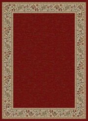 TY-SEN4740RD-68: red CASUAL 6x8 area RUG floral ivory BORDER carpet