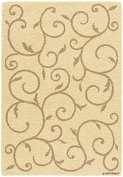 PSU-107-5672-060-710: IVORY beige SHAG TRELLIS area RUG 7x10 european CARPET