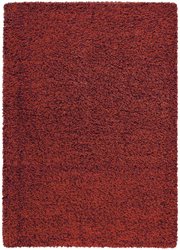 PSU-106-5699-010-710: MODERN red SHAG area RUG 7x10 contemporary RETRO solid