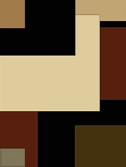 UW-050-35197-811: Modern Ivory Geometric 8x11 Area Rug Squares Carpet