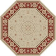 TY-KAS4022IV-8O: European Ivory 8 x 8 Octagon Area Rug French Carpet
