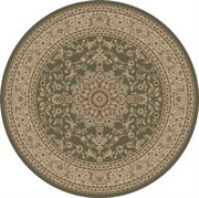 TY-KAS4035GRN-6R: Traditional Persian Green 5 x 5 Round Oriental Area Rug
