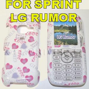 FOR SPRINT LG RUMOR LX260 SNAP ON SKIN CASE LOVE NEW