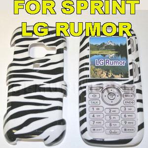 FOR SPRINT LG RUMOR LX260 SNAP ON SKIN CASE ZEBRA NEW