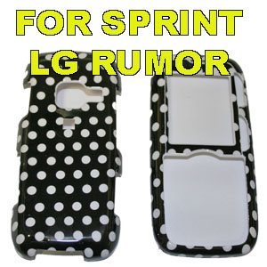 FOR SPRINT LG RUMOR LX260 SNAP ON SKIN CASE DOTS NEW