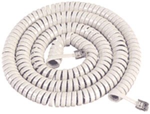 10 LOT 25FT TELEPHONE CABLE PHONE CORD WIRE WHITE 25 FT