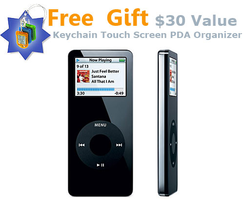 Apple 4 GB iPod Black Nano 4GB USB MP3 Player MA107LL/A