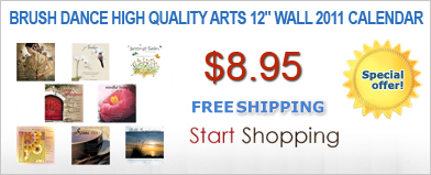 Brush Dance High Quality Arts 12" Wall 2011 Calendar
