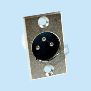 XLR Male Plug Chassis Mount Connector
