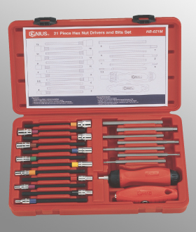 Genius 21 Pc. Metric Hex Nut Drivers & Bit Set NB-021M