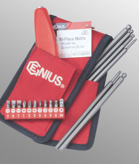Genius 18PC Metric Wobble Hex Screwdriver Bit SB-218MWH