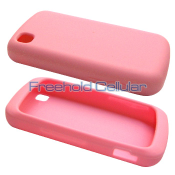 Light Pink Silicone Skin Case Cover for LG Encore GT550  
