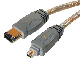 *Gold-X* 15" FireWire 6/4-Pin IEEE 1394 Cable 15ft