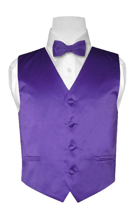 Details about Covona BOY'S PURPLE INDIGO Dress Vest BOW TIE Set sz 10