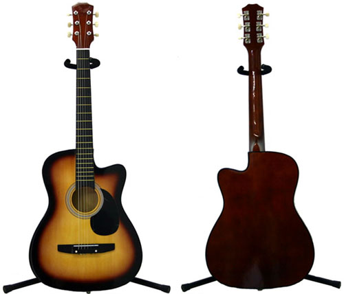 38" ACOUSTIC SUNBURST CUTAWAY GUITAR + CASE***FREE SHIP