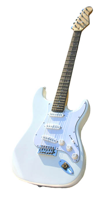 NEW 39" PURE WHITE ELECTRIC GUITAR + GIG BAG + CABLE!!