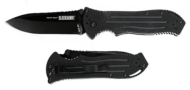 BlackHawk Point Man Knife Plain Edge Blade 15PM01BK New