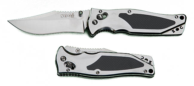 SOG Stingray 2.0 Knife Carbon Fiber San Mai SR-02 New