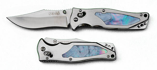 SOG Stingray 2.0 Knife Mother of Pearl / San Mai SR-03