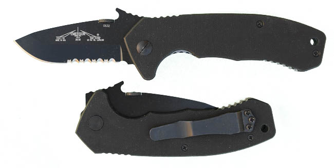 Emerson CQC-14 BTS Snubby Knife Black Blade w/ Wave New