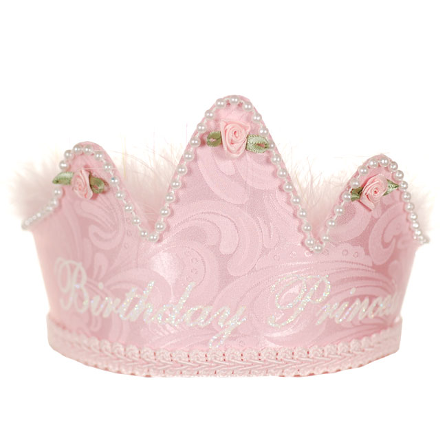 Baby Girl Crown Childrens Hat PINK BIRTHDAY PARTY TIARA