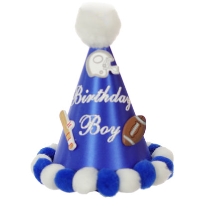 Boutique Baby BOY Accessory BLUE BIRTHDAY BOY PARTY HAT