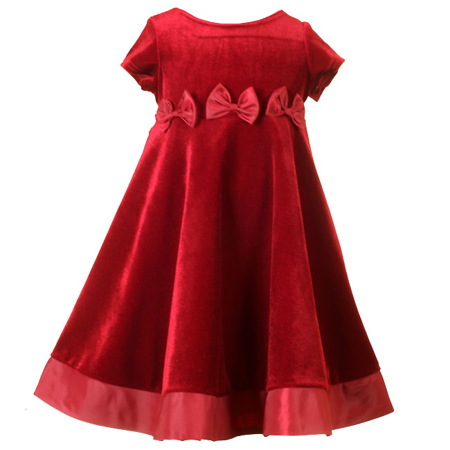 Little Girls Clothes Holiday Christmas BURGUNDY BOW Dress GOOD LAD Girl 2T-6X