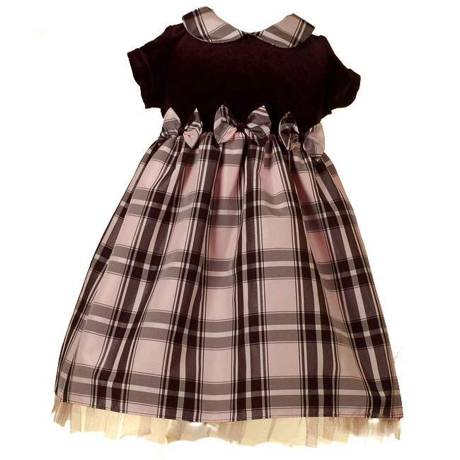 Baby Infant Girls Clothes Christmas Holiday PLAID Dress SOPHIE ROSE Girl 12-24M