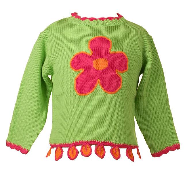 Toddler Girls Boutique Fall GREEN FLOWER Sweater MULBERRIBUSH Girl 2T-6X