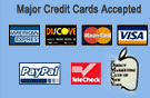 Major Credit Cards Accepted