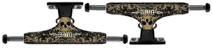 DESTRUCTO Skateboard BAM MARGERA GHOST TRUCKS 5.0 MIDS