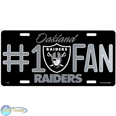 OAKLAND RAIDERS License Plate Metal Tag NFL ~NEW!