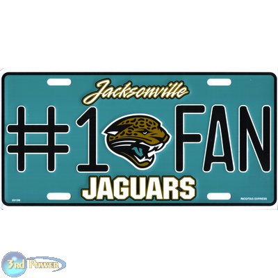 JACKSONVILLE JAGUARS License Plate Metal NFL Tag~ NEW