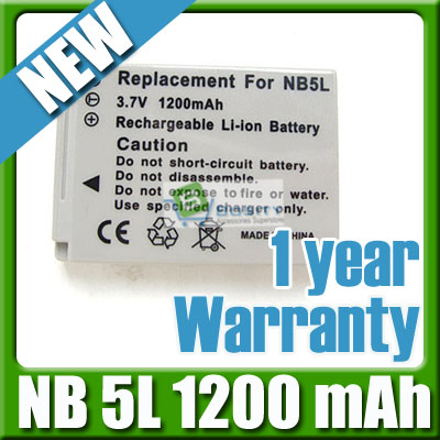 Battery for Canon SD700 SD800 SD850 SD900 IS NB-5L