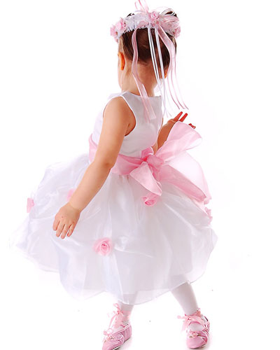 Wedding Flower Girl Dresses on Wedding Accessories Ideas  Pink Flower Girl Dresses