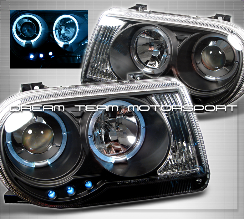 Black housing headlight for SRT8