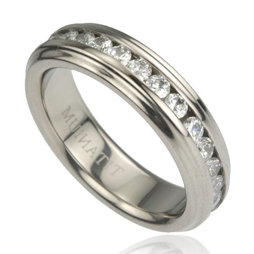 ... other listings titanium cubic zirconia eternity band mens wedding ring
